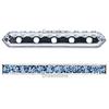 Dreamtime Crystal DC 77730 Rondelle Spacer Bars 5 Hole Montana/Silver
